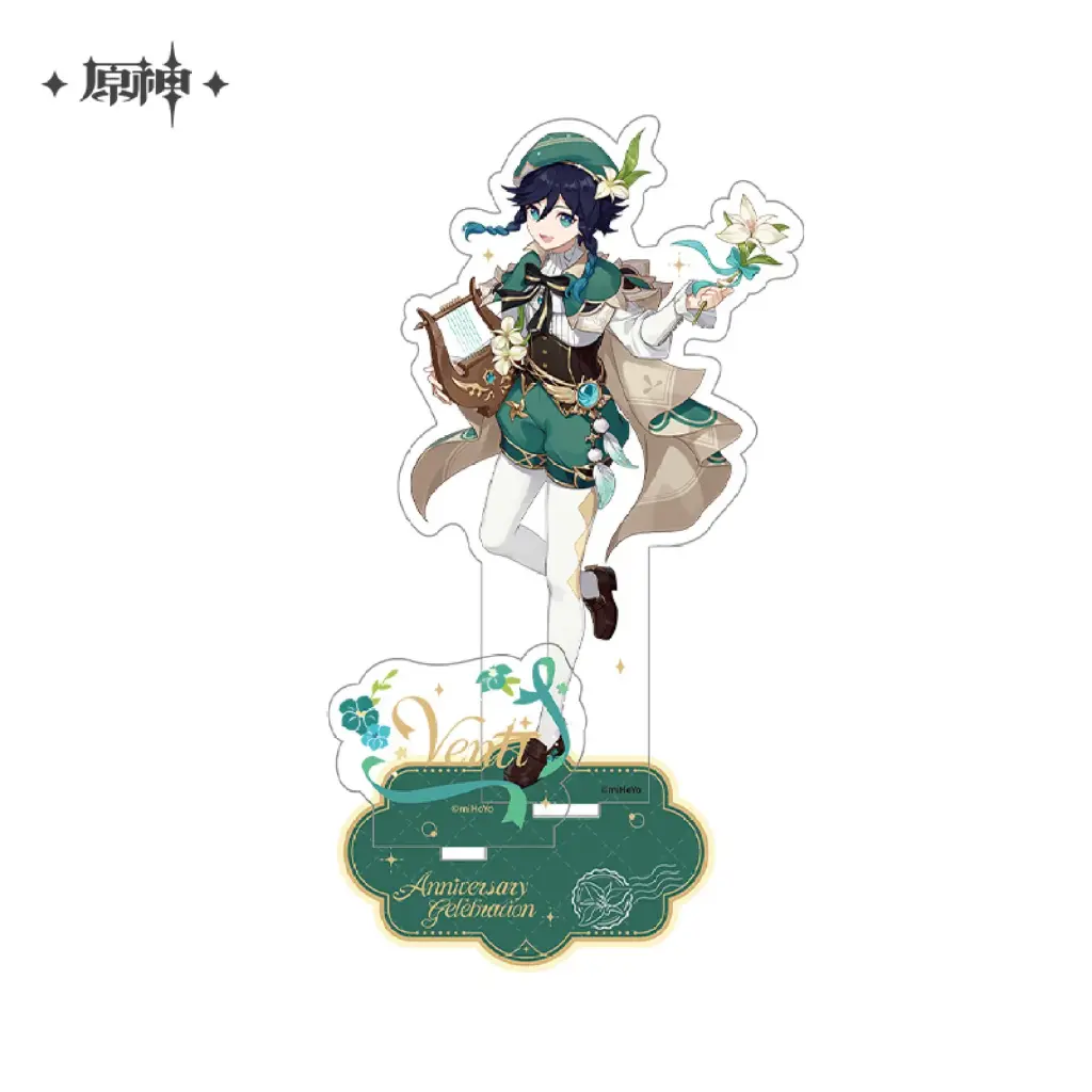 Genshin Impact Aniversary Celebration Series Acrylic Character Stand 5th Anniversary Vendi